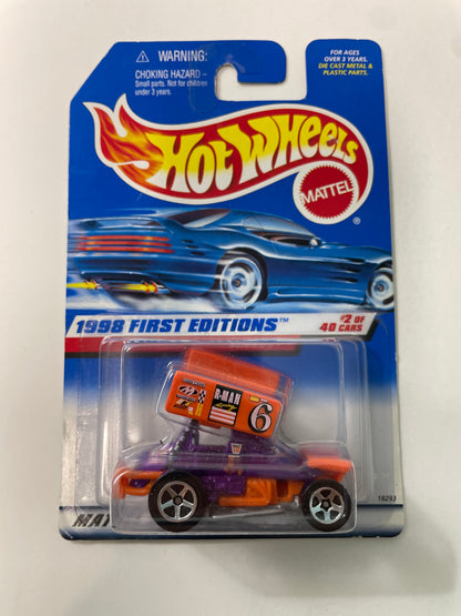 Hot Wheels 1/64 Slideout Orange - Damaged Box