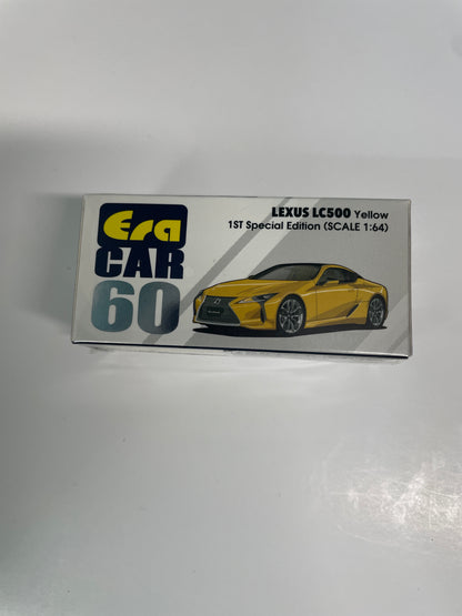 Era Car 1/64 Lexus LC500 Yellow 1st Special Edition n60