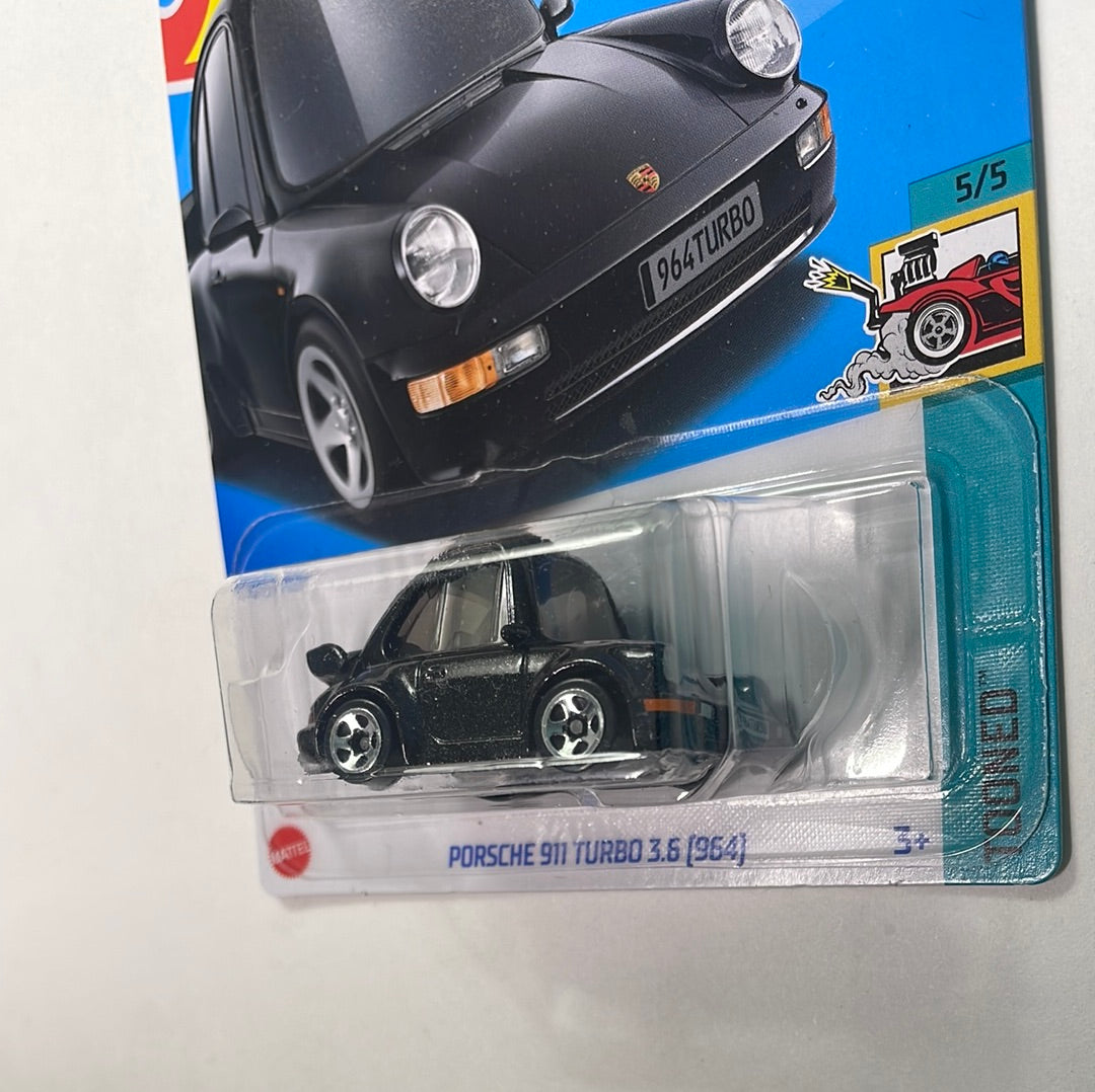 *Japan Card* Hot Wheels 1/64 Porsche 911 Turbo 3.6 (964) Black - Damaged Card