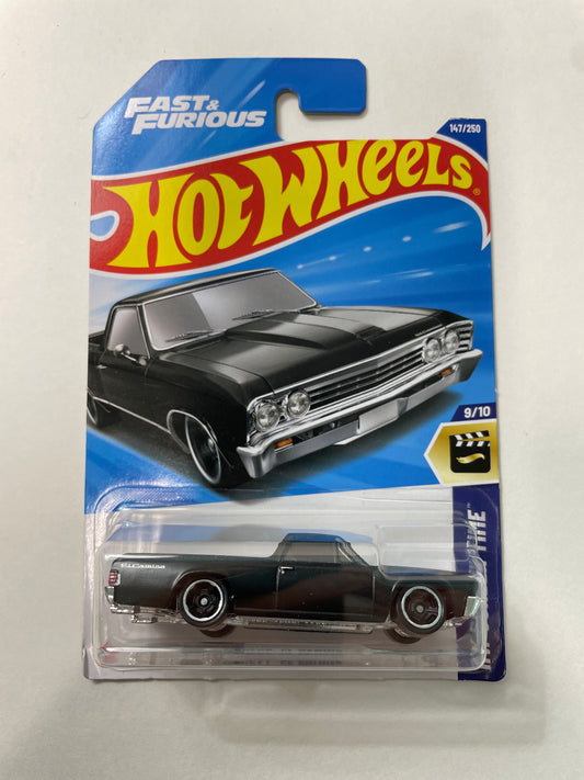 Hot Wheels 1/64 Fast and Furious Chevy El Camino Black - Damaged Box