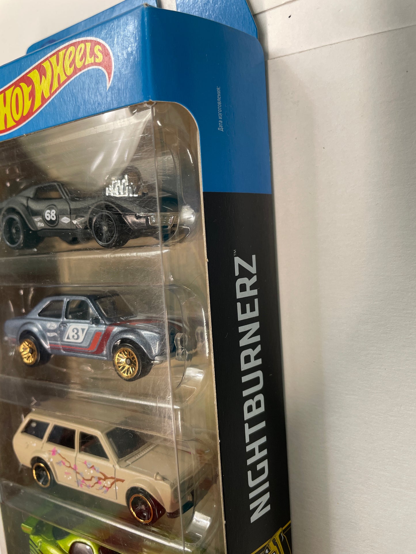 Hot Wheels 1/64 5 Pack Nightburnerz - Damaged Box