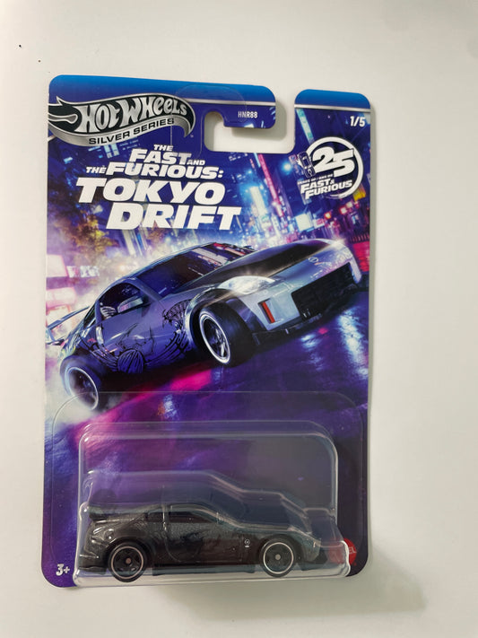 Hot Wheels 1/64 Silver Series The Fast And The Furious Tokyo Drift Nissan 350Z Custom/ Personnalise Black - JKX05 - Damaged Box