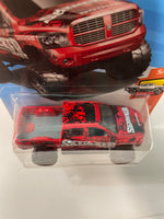 Hot Wheels 1/64 Ram 1500 Red & Black - Damaged Card