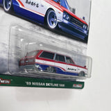 *Damaged Card* Hot Wheels 1/64 Car Culture Fast Wagons ‘69 Nissan Skyline Van Red