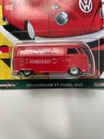 Hot Wheels 1/64 Car Culture Deutschland Design Volkswagen T1 Panel Bus Red