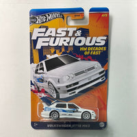 Hot Wheels 1/64 Fast & Furious HW Decades Of Fast Volkswagen Jetta MK3 White