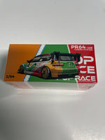Pop Race 1/64 Pandem Honda Civic EG6 #14 Orange & Green
