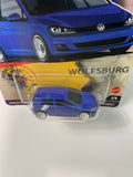 Hot Wheels 1/64 Car Culture Volkswagen Golf MK7 Blue (World Tour Series)