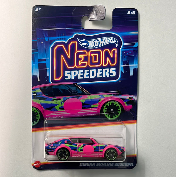 Hot Wheels 1/64 Neon Speeders Nissan Skyline 2000GT-R Pink & Green