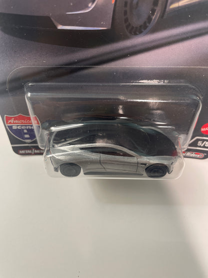 Hot Wheels 1/64 Car Culture American Scene Tesla Roadster Silver