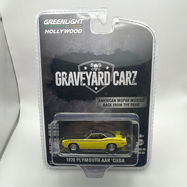 Greenlight Hollywood 1/64 Graveyard Carz 1970 Plymouth AAR’ Cuda Yellow & Black