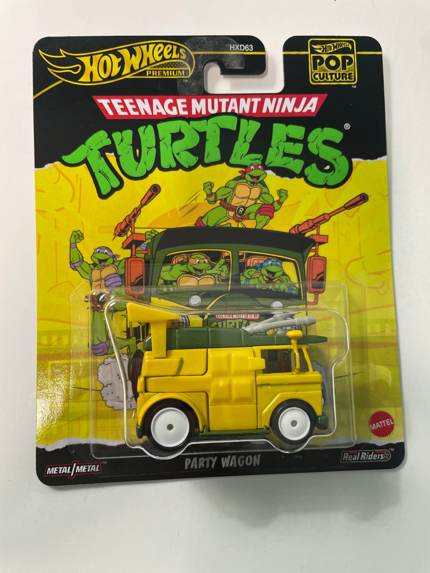 Hot Wheels 1/64 Pop Culture Teenage Mutant Ninja Turtles Party Wagon Yellow