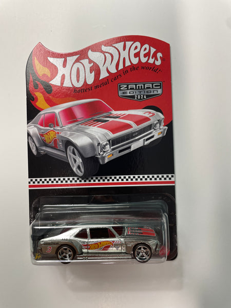 Hot Wheels 1/64 2024 Mail In Zamac Custom ‘70 Chevy Nova Chrome