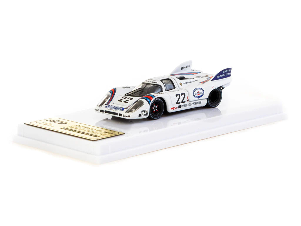 Tarmac Works X Curitiba64 1/64 Porsche 917 1971 Le Mans Winner Martini Racing n22 White - CWB64-002-LMW22