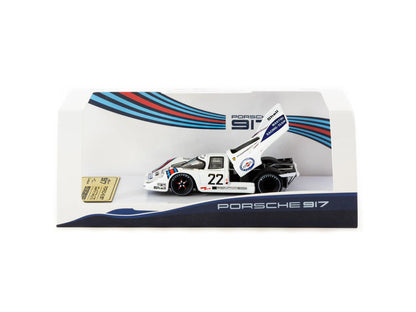 Tarmac Works X Curitiba64 1/64 Porsche 917 1971 Le Mans Winner Martini Racing n22 White - CWB64-002-LMW22