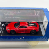 1/64 Postercars Hypercar League Collection Porsche 918 Spyder Guards Red