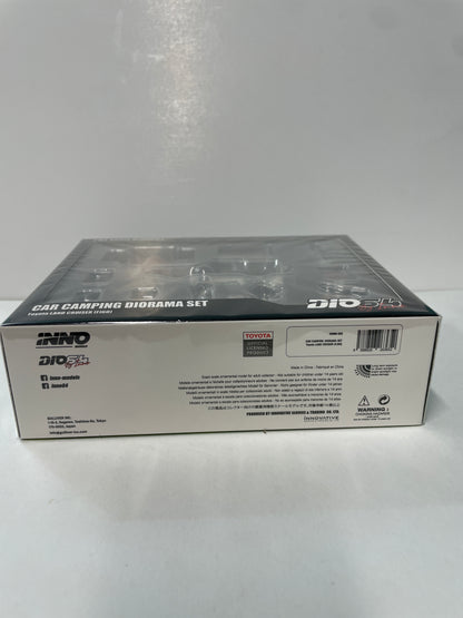 Inno64 1/64 Car Camping Diorama Set Toyota Land Cruiser (FJ60) Diorama White - DIO64-002