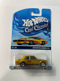 Hot Wheels 1/64 Cool Classics Datsun Bluebird 510 Gold - Damaged Card