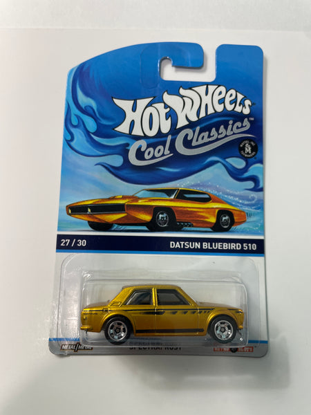 Hot Wheels 1/64 Cool Classics Datsun Bluebird 510 Gold - Damaged Card