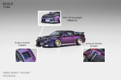 Micro Turbo 1/64 GMHS 2025 Nissan 180SX Spirit Rei Miyabi Chameleon Purple