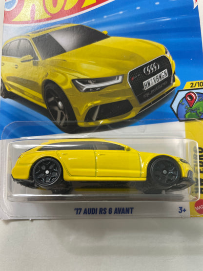 Hot Wheels 1/64 ‘17 Audi RS 6 Avant Yellow - Damaged Box