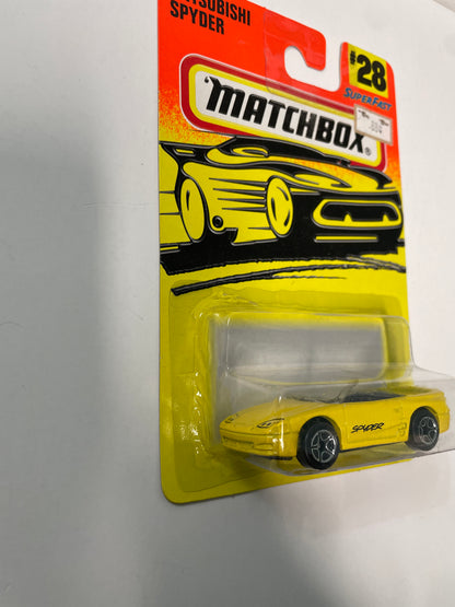 Matchbox 1/64 SuperFast Mitsubishi Spyder Yellow - Damaged Box