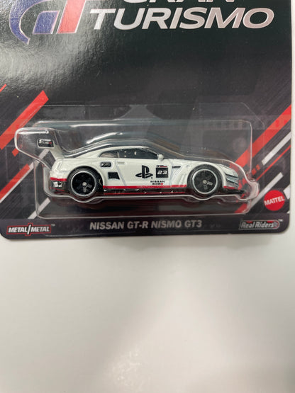 Hot Wheels 1/64 Pop Culture Gran Turismo Nissan GT-R Nismo GT3 White