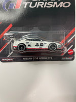 Hot Wheels 1/64 Pop Culture Gran Turismo Nissan GT-R Nismo GT3 White - Damaged Card