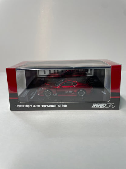 Inno64 1/64 Toyota Supra (A80) Top Secret GT300 Red - IN64- A80TS-RED - Damaged Box
