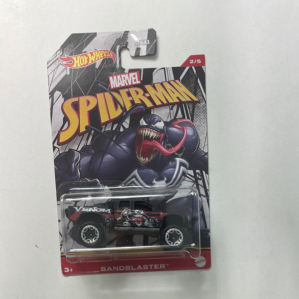 Hot Wheels 1/64 Spider-Man Sandblaster Black