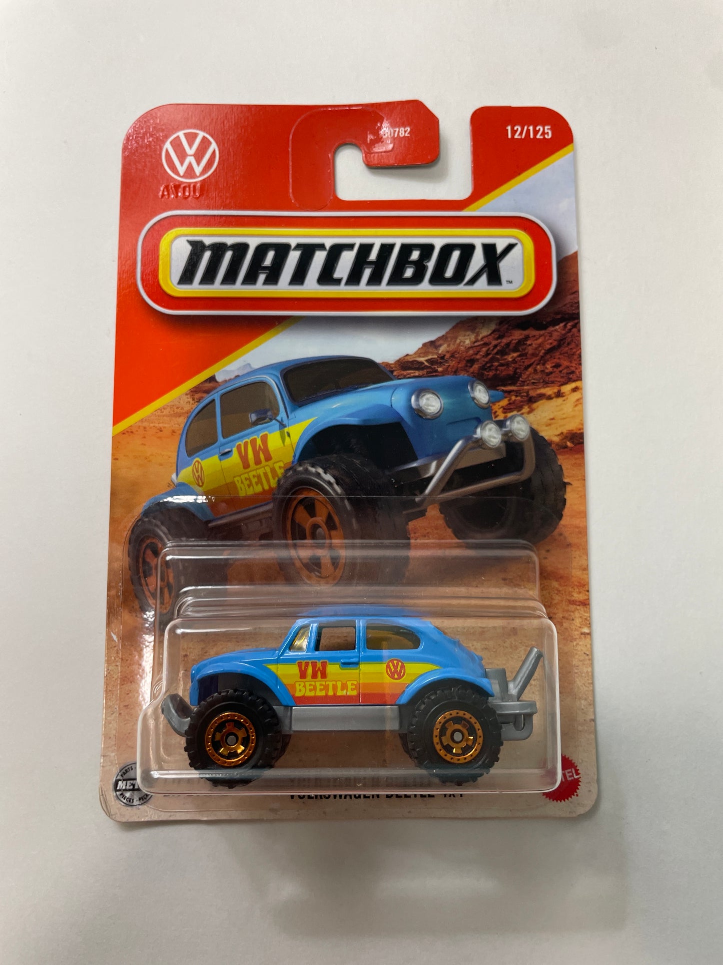 Matchbox 1/64 Volkswagen Beetle 4x4 Blue - Damaged Box