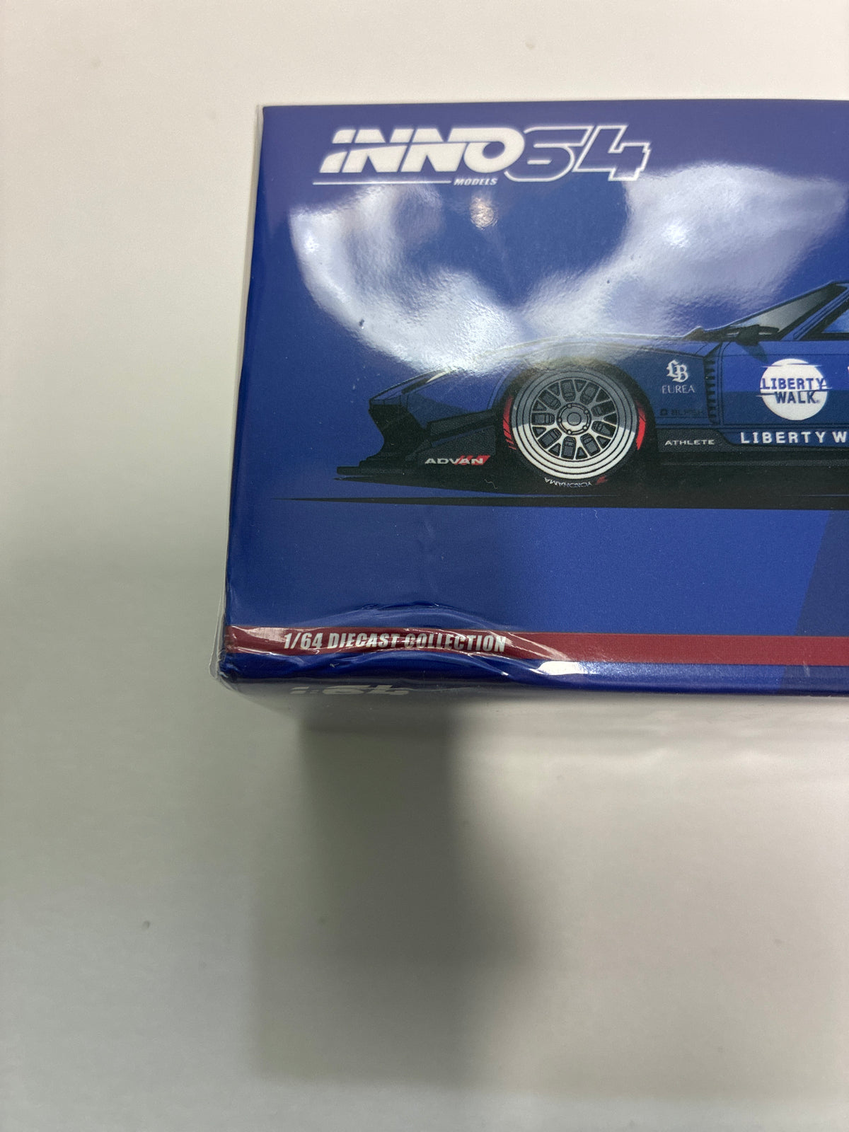 Inno64 1/64 USA Miami Los Angeles Tour 2026 LB-Silhouette Works Lamborghini Miura GT Blue - IN64-LBMIURA-03-USAT26 - Damaged Box