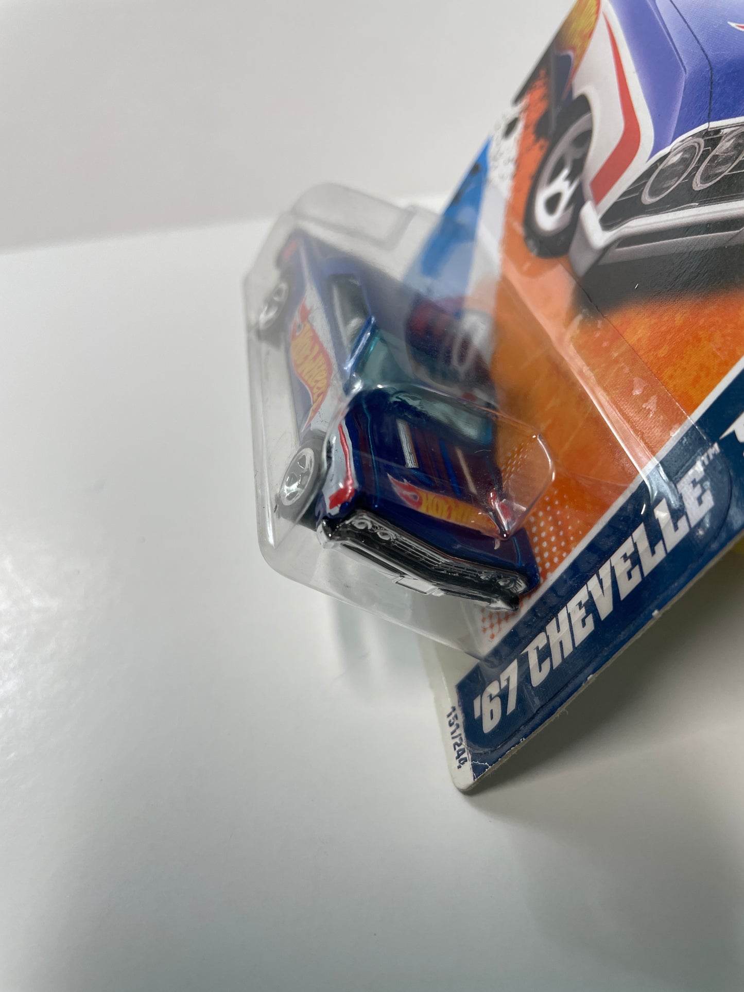 Hot Wheels 1/64 ‘67 Chevy Chevelle SS 396 Blue - Damaged Box