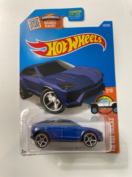 Hot Wheels 1/64 Lamborghini Urus Blue - Damaged Card