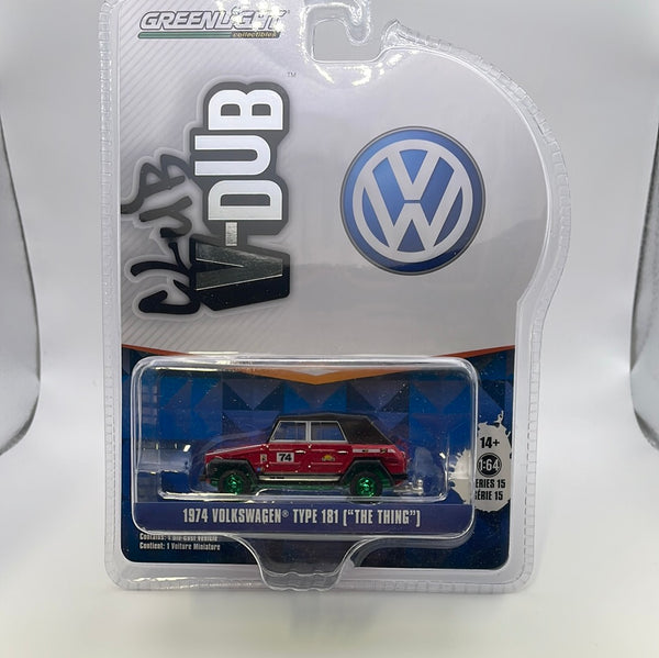 *Green Machine Chase* Greenlight 1/64 V-Dub 1974 Volkswagen Type 181 ( ‘The Thing’ )Red