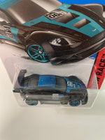 Hot Wheels 1/64 Aston Martin Vantage GT3 Black & Blue - Damaged Card