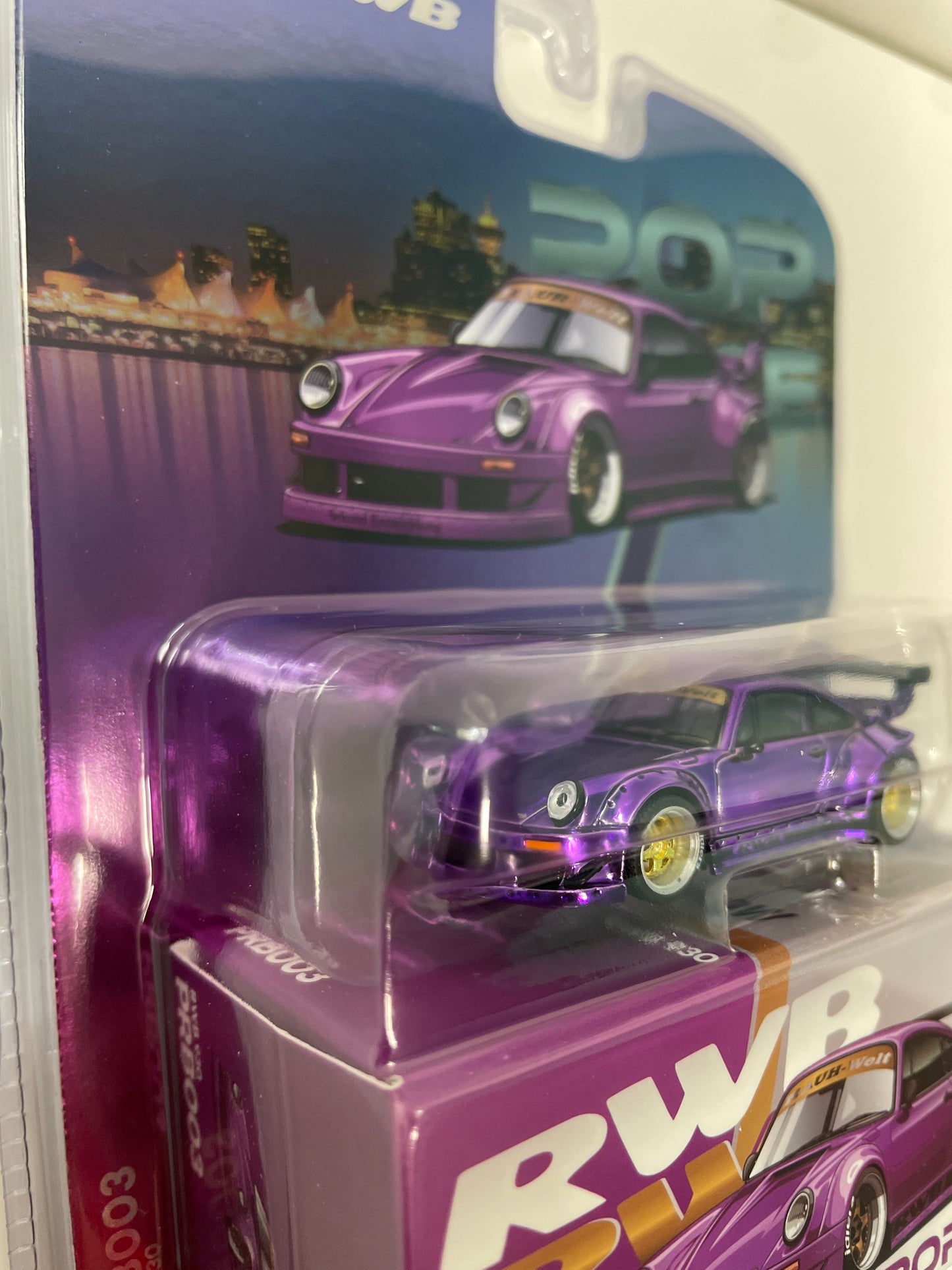 Pop Race 1/64 Porsche RWB 930 Vancouver 2026 Edition Purple Chrome - PRB003