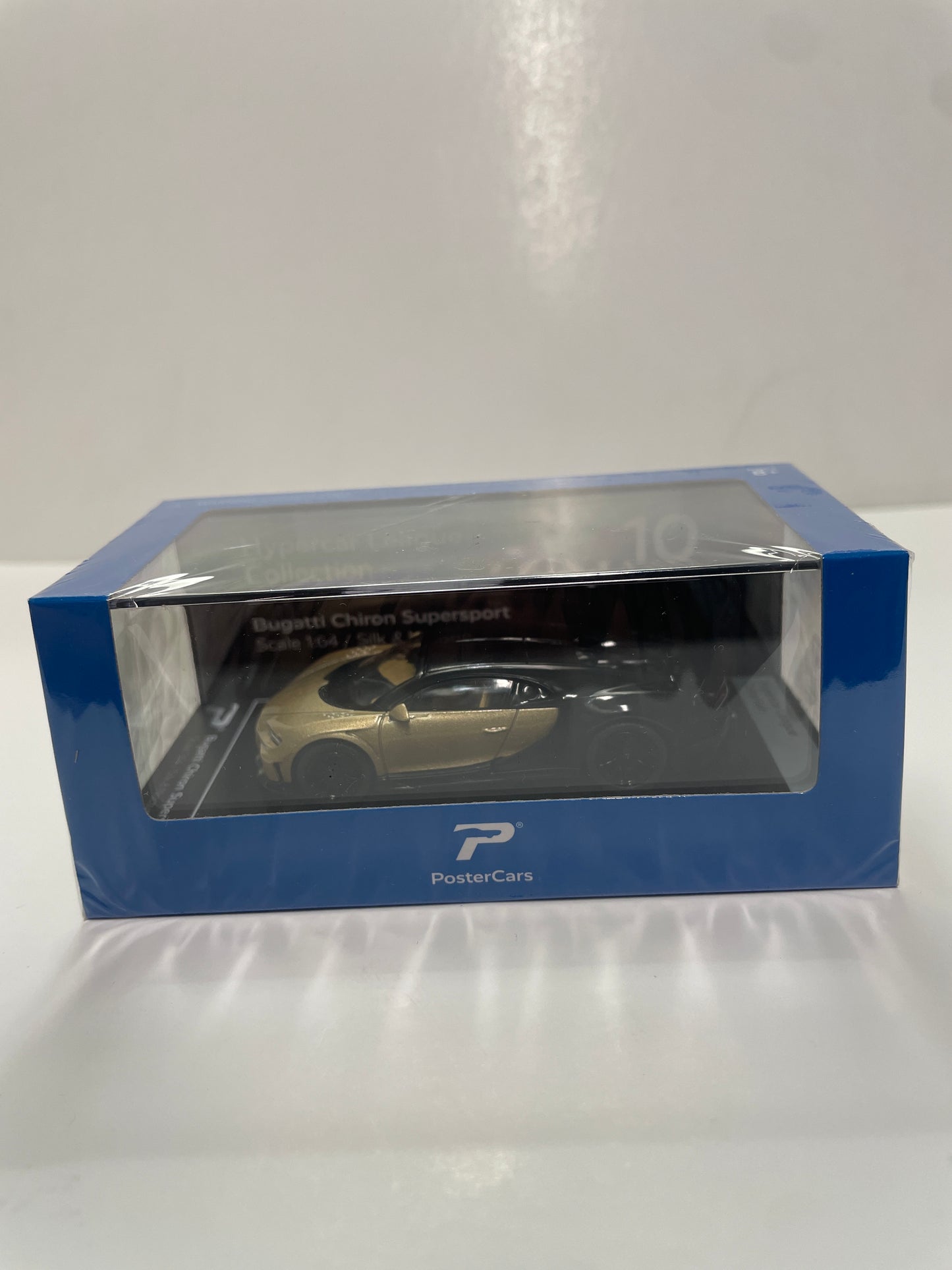 Postercars 1/64 n10 Bugatti Chiron Supersport Silk & Nocturne Black Hypercar League Collection - Damaged Box