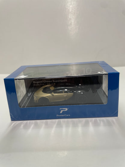 Postercars 1/64 n10 Bugatti Chiron Supersport Silk & Nocturne Black Hypercar League Collection - Damaged Box