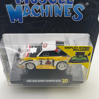 1/64 Muscle Machines 1986 Audi Sport Quattro S1 E2 #2 White & Yellow