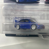 Hot Wheels 1/64 Car Culture Premium 2 Pack - Mitsubishi Lancer Evolution VI Blue & ‘95 Mitsubishi Eclipse Red