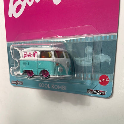 Hot Wheels 1/64 Pop Culture Barbie Kool Kombi White & Blue - Damaged card