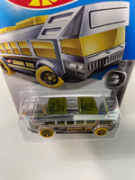 Hot Wheels 1/64 HW High School Bus Chrome - Damaged Card