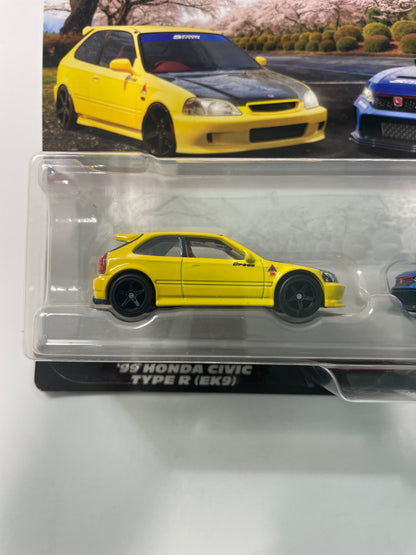 Hot Wheels 1/64 Premium Car Culture 2 Pack '99 Honda Civic Type R (EK9) & Honda Civic Type R