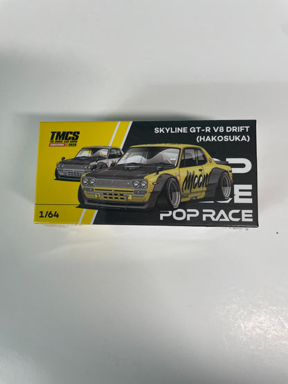 Pop Race 1/64 2025 The Model Car Show Singapore Nissan Skyline GT-R V8 Drift (Hakosuka) Mooneyes Yellow