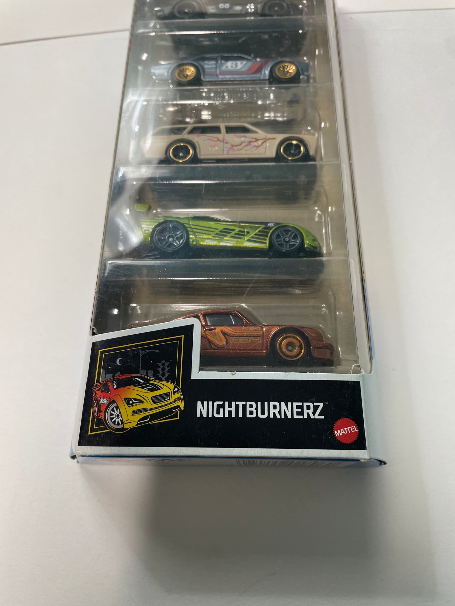 Hot Wheels 1/64 5 Pack Nightburnerz - Damaged Box