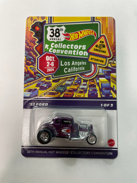 Hot Wheels 1/64 38th Annual Collectors Convention Los Angeles Low Number #516 ‘32 Ford Purple