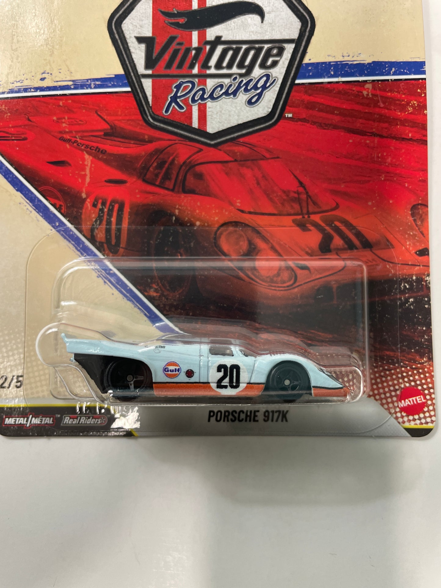 Hot Wheels 1/64 Car Culture 2026 Mix T Vintage Racing Porsche 917K Gulf Blue & Orange - JKF03 - Damaged Box