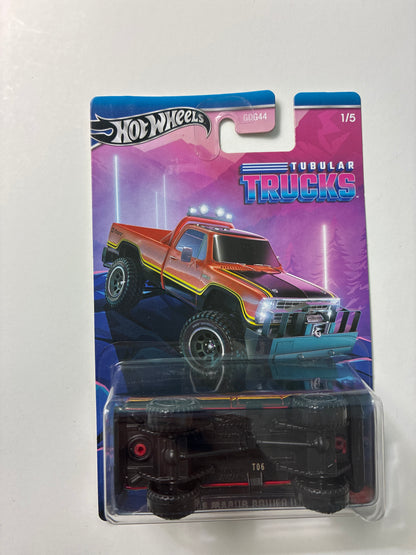 Hot Wheels 1/64 Tubular Trucks 1980 Dodge Macho Power Wagon Red & Black - HRR95 - Error