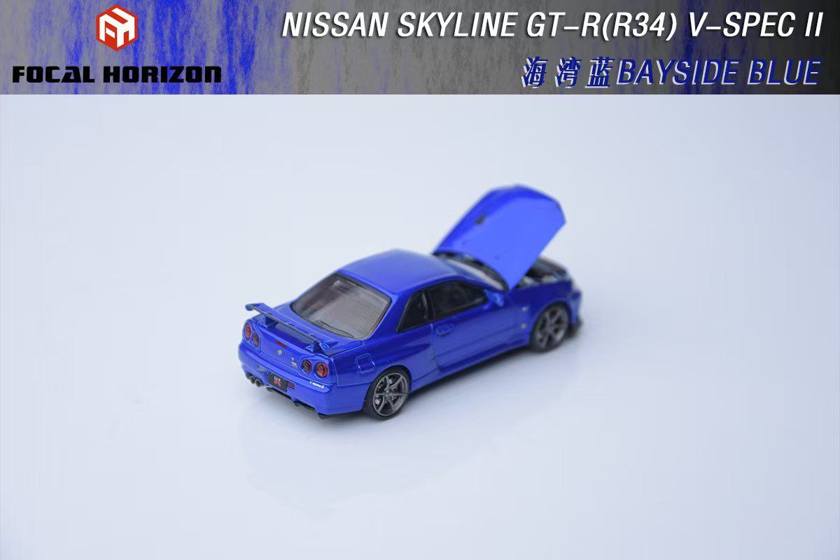 Focal Horizon 1/64 Nissan Skyline GTR R34 V-Spec II Blue